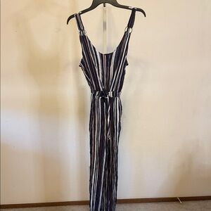 Derek‎ Heart Striped Sleeveless Jumpsuit